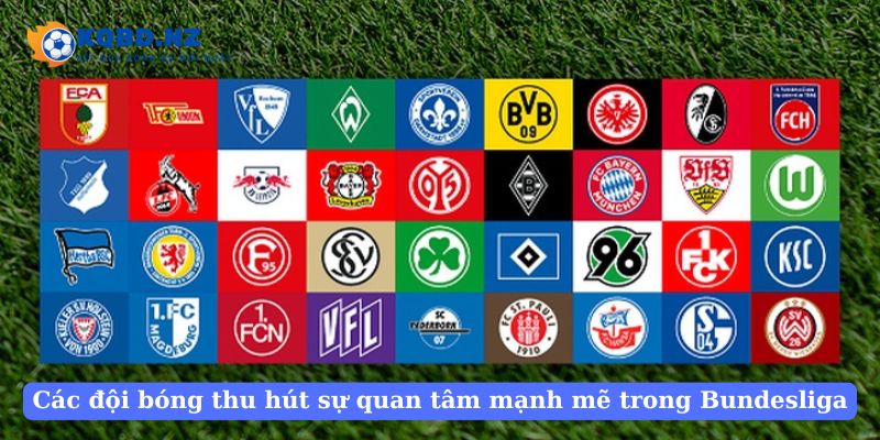 Các đội bóng thu hút sự quan tâm mạnh mẽ trong Bundesliga